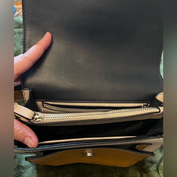 Christian Lacroix shoulder purse. Navy blue, yellow and cream. EUC. - Picture 5 of 5